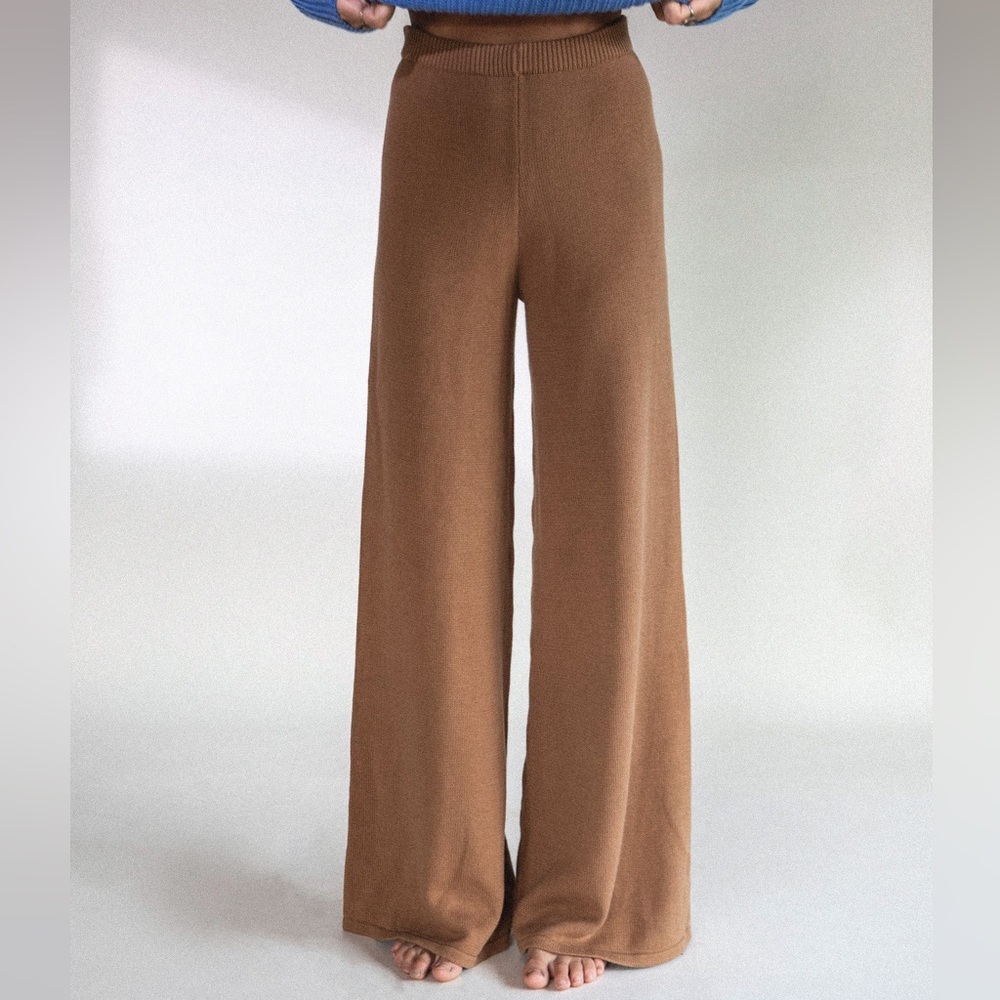 Raised by water knit Wide-Leg Pants
